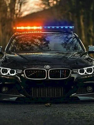 BMW м5 с мигалками